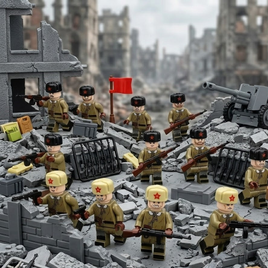 Soviet WWII Infantry Collectible Minifigure Collection