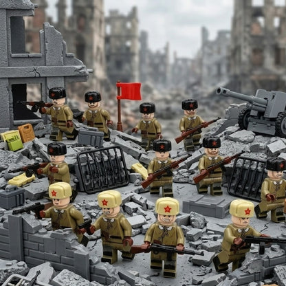 Soviet WWII Infantry Collectible Minifigure Collection