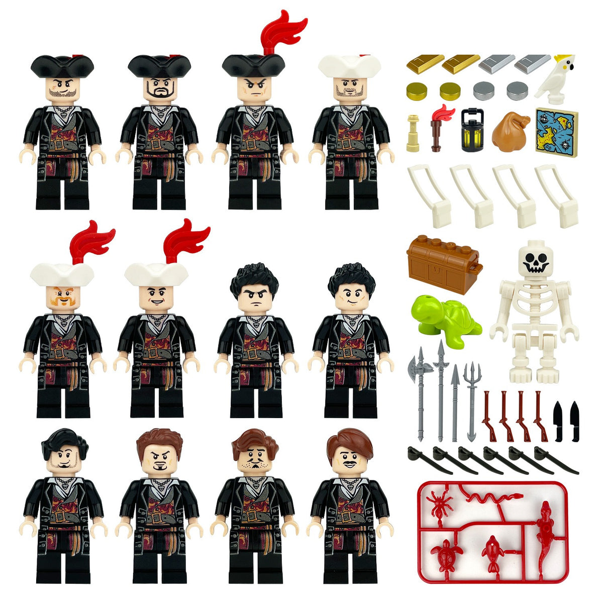 Pirate Captains 12 Figure Crew Set