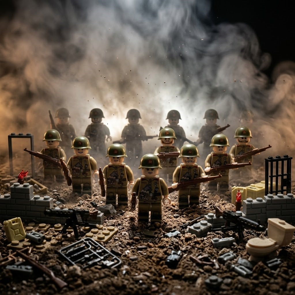 WWII Soviet Soldier Minifigures 12-Figure Historical Set