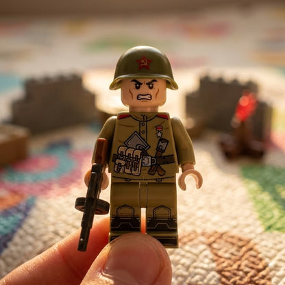 WWII Soviet Soldier Minifigures 12-Figure Historical Set