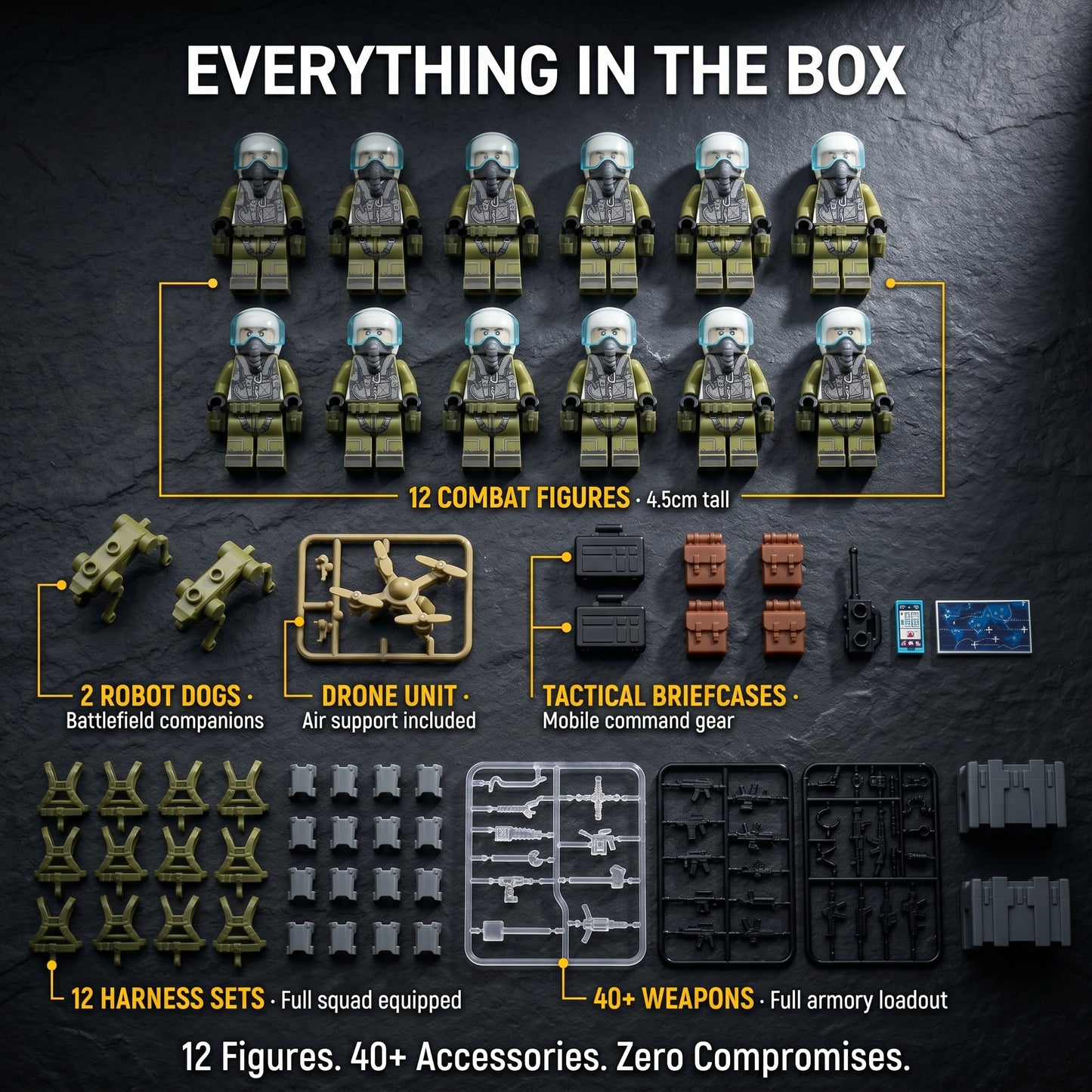 Military Pilot Airborne Set — 12 Figures