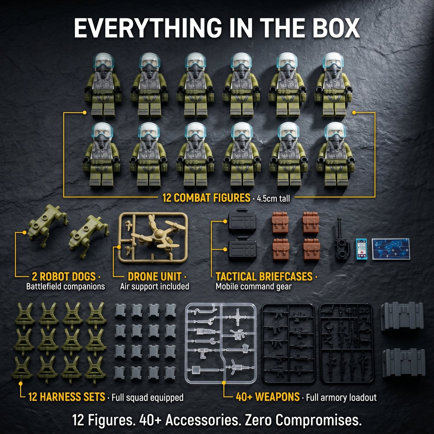 Military Pilot Airborne Set — 12 Figures