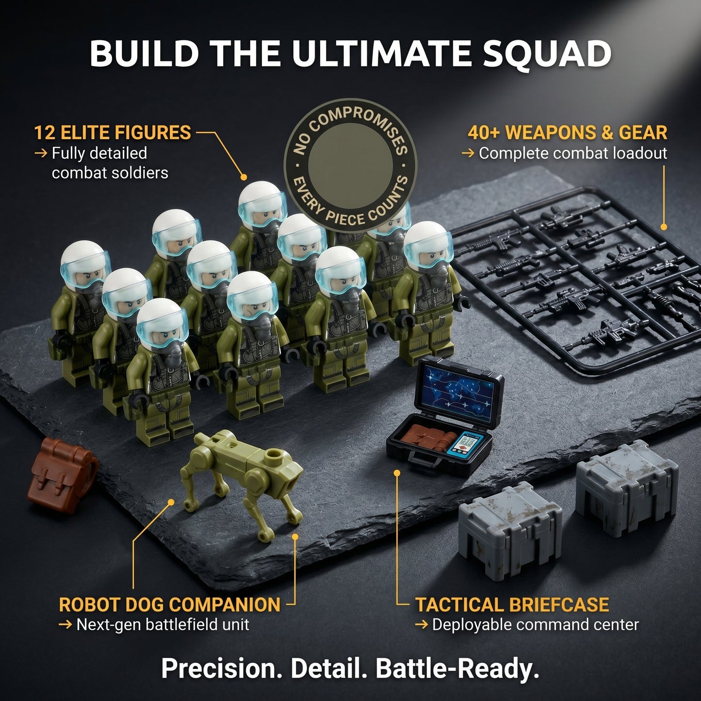 Military Pilot Airborne Set — 12 Figures
