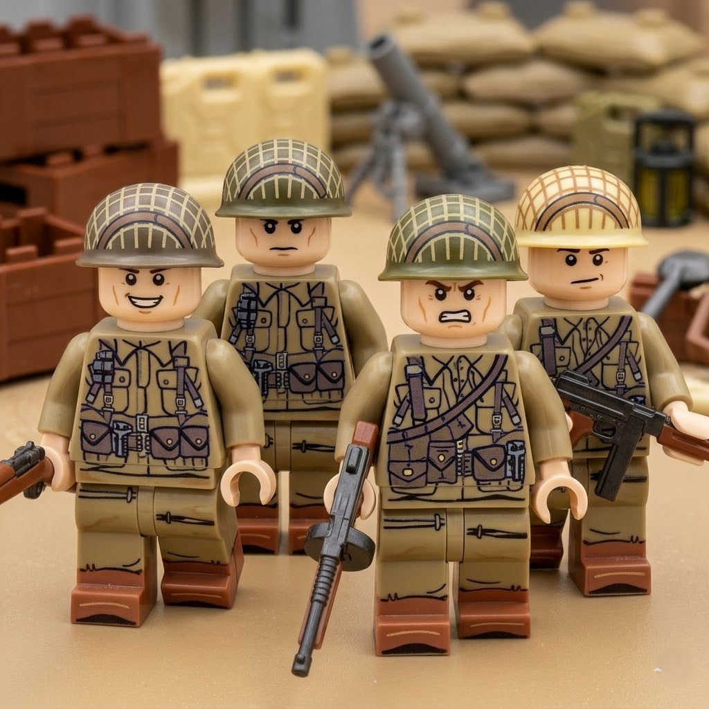 WWII Allied Infantry Collectible Minifigure Collection