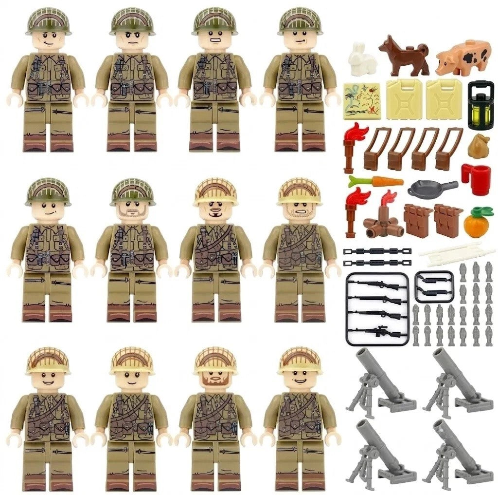 WWII Allied Infantry Collectible Minifigure Collection