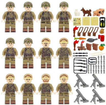 WWII Allied Infantry Collectible Minifigure Collection