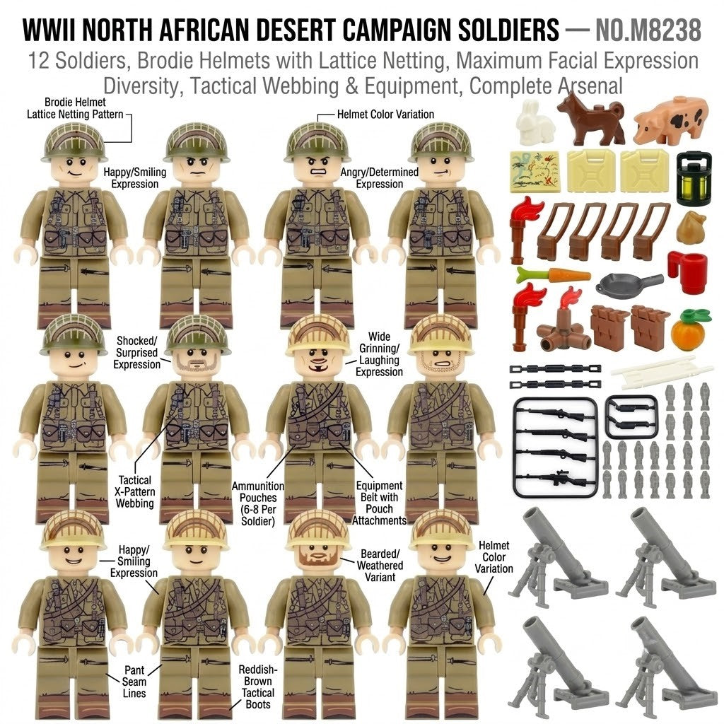WWII Allied Infantry Collectible Minifigure Collection