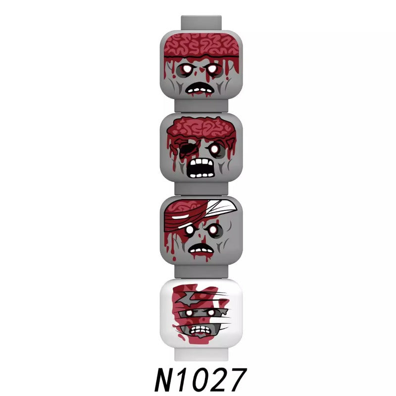 Exposed Brain Zombie Heads 4-Pack