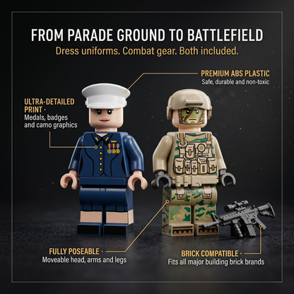 US Marines Minifigures Set — 4 Combat Figures