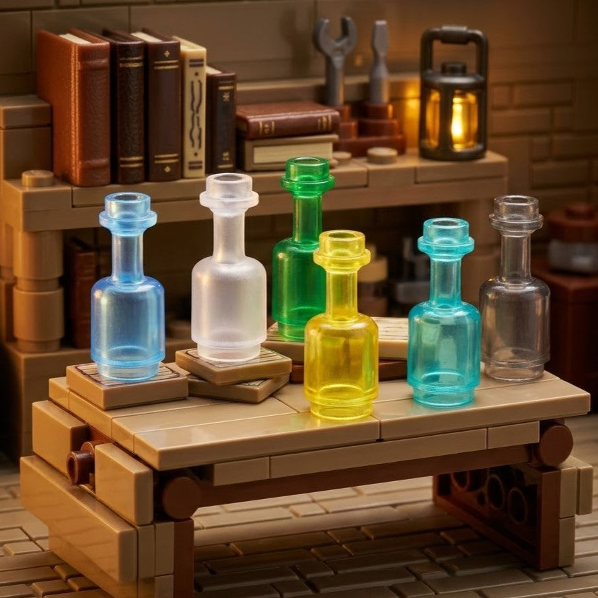 Transparent Mini Bottle Accessory Minifigure