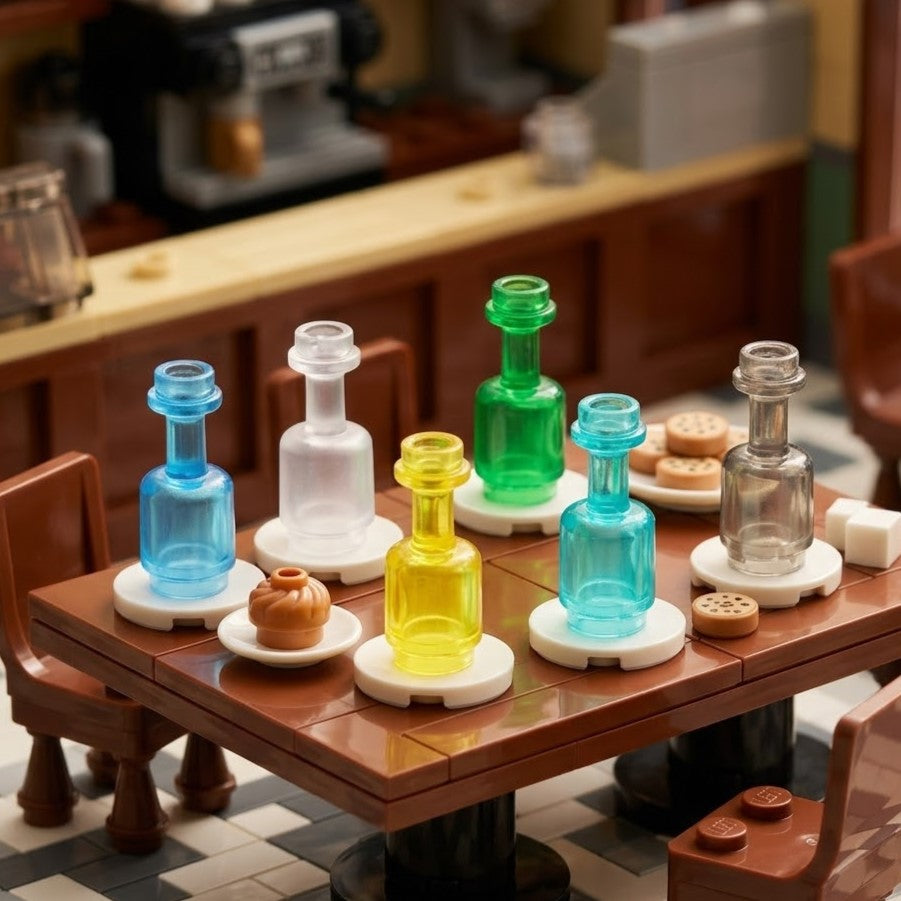 Transparent Mini Bottle Accessory Minifigure