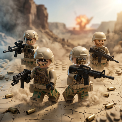 US Marines Minifigures Set — 4 Combat Figures