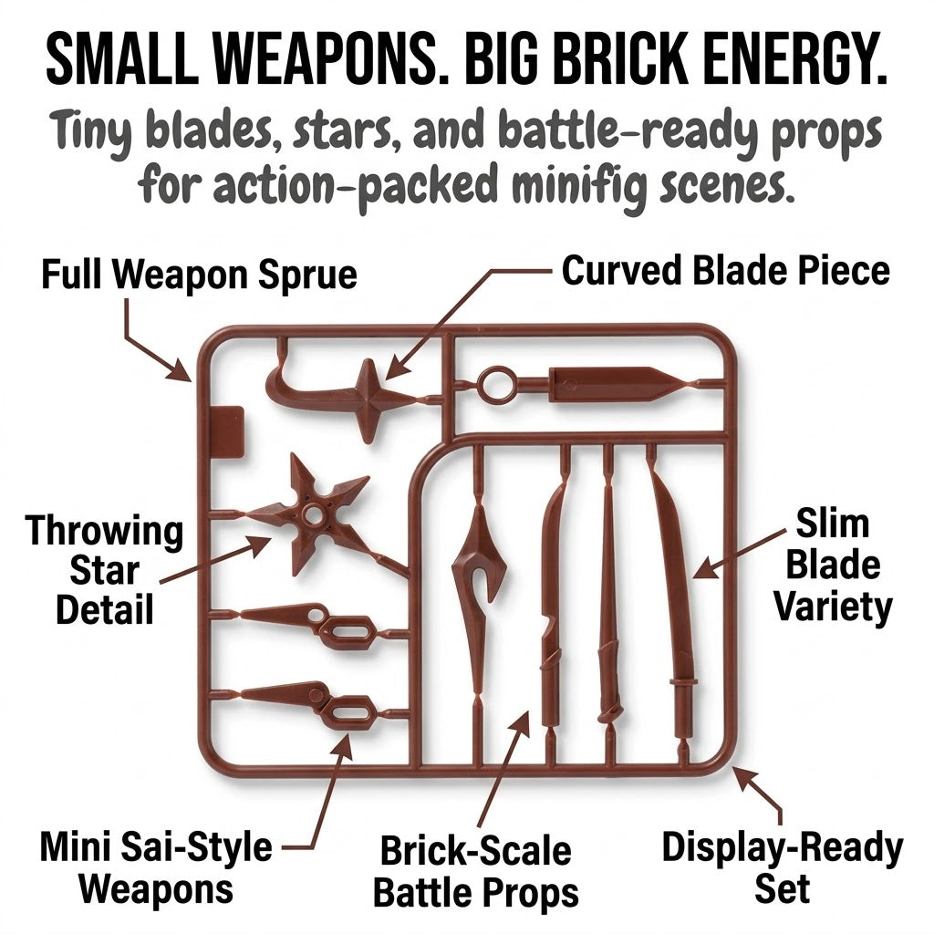 Brown Small Ninja Weapon Pack minifigure accessory