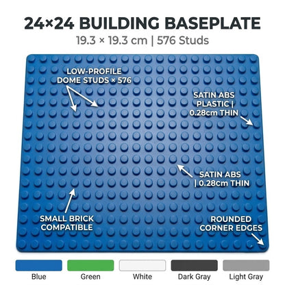 24x24 Baseplate - Small Brick Building Base (19.3 x 19.3 cm)