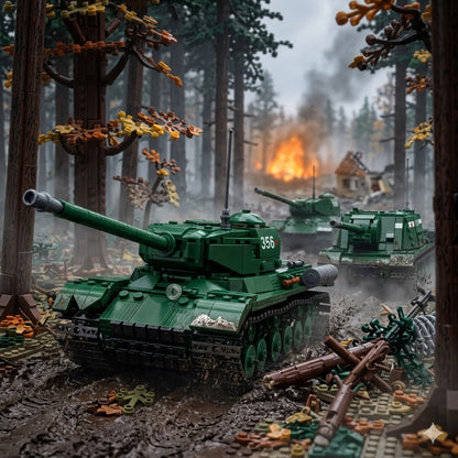 WWII Soviet Heavy Tank Building Brick Model