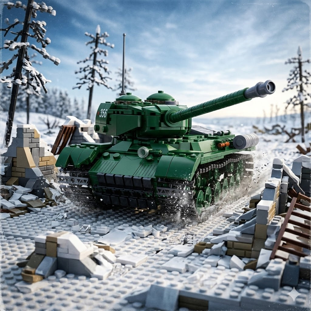 WWII Soviet Heavy Tank Building Brick Model