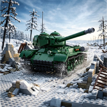 WWII Soviet Heavy Tank Building Brick Model