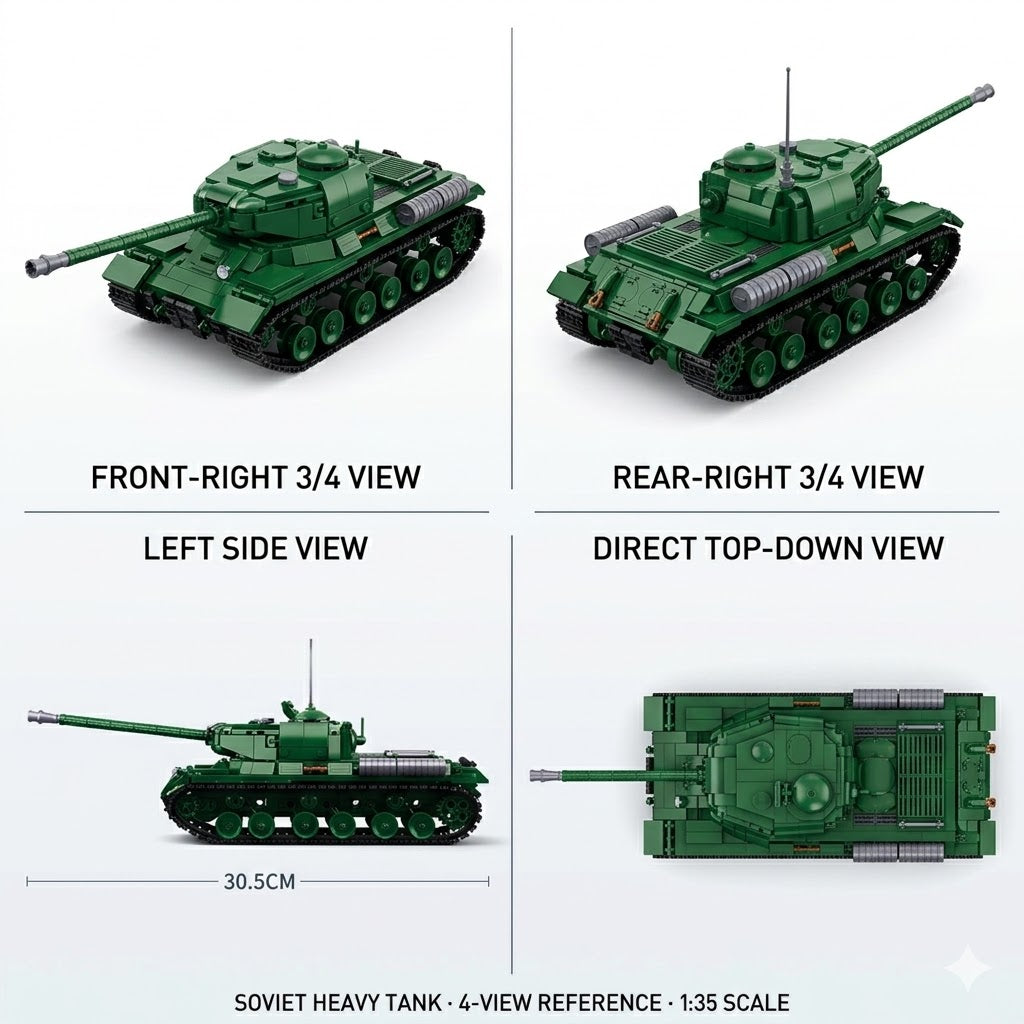 WWII Soviet Heavy Tank Building Brick Model