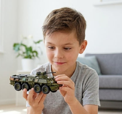 8-Wheel Armored Vehicle Building Brick Model