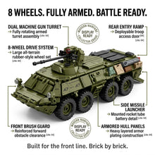 8-Wheel Armored Vehicle Building Brick Model