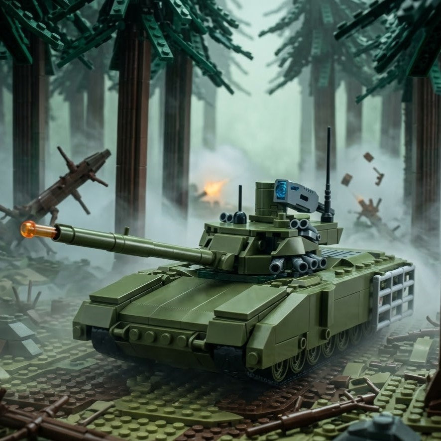 Modern Main Battle Tank Building Brick Model