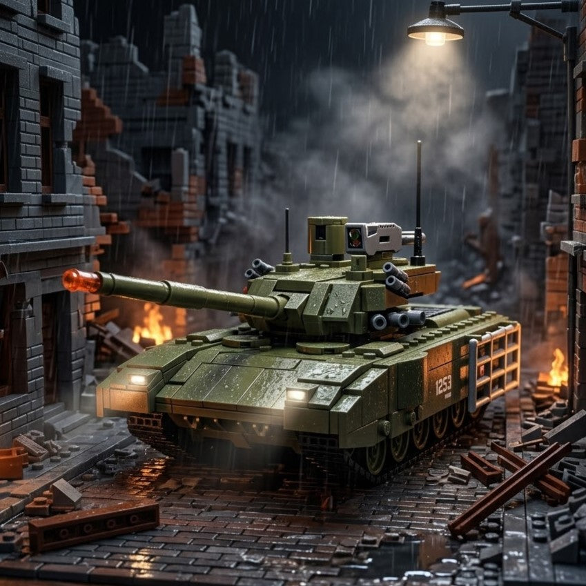 Modern Main Battle Tank Building Brick Model