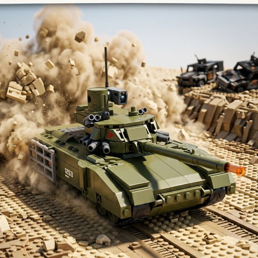 Modern Main Battle Tank Building Brick Model