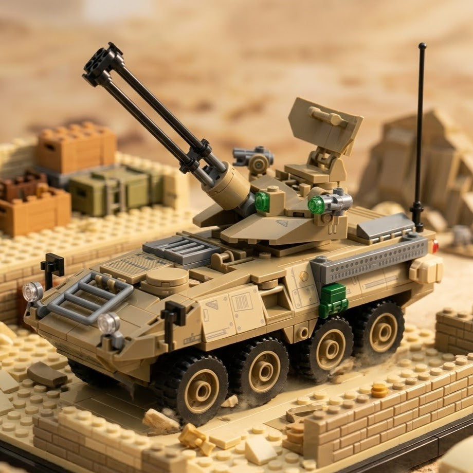 Premium Desert Air-Defense Building Brick Vehicle Set