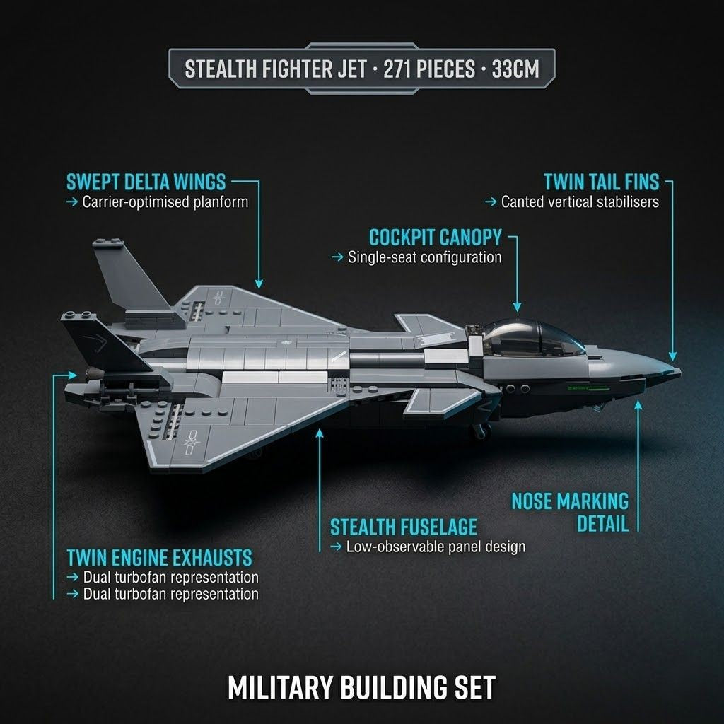 Stealth Fighter Jet Building Set
