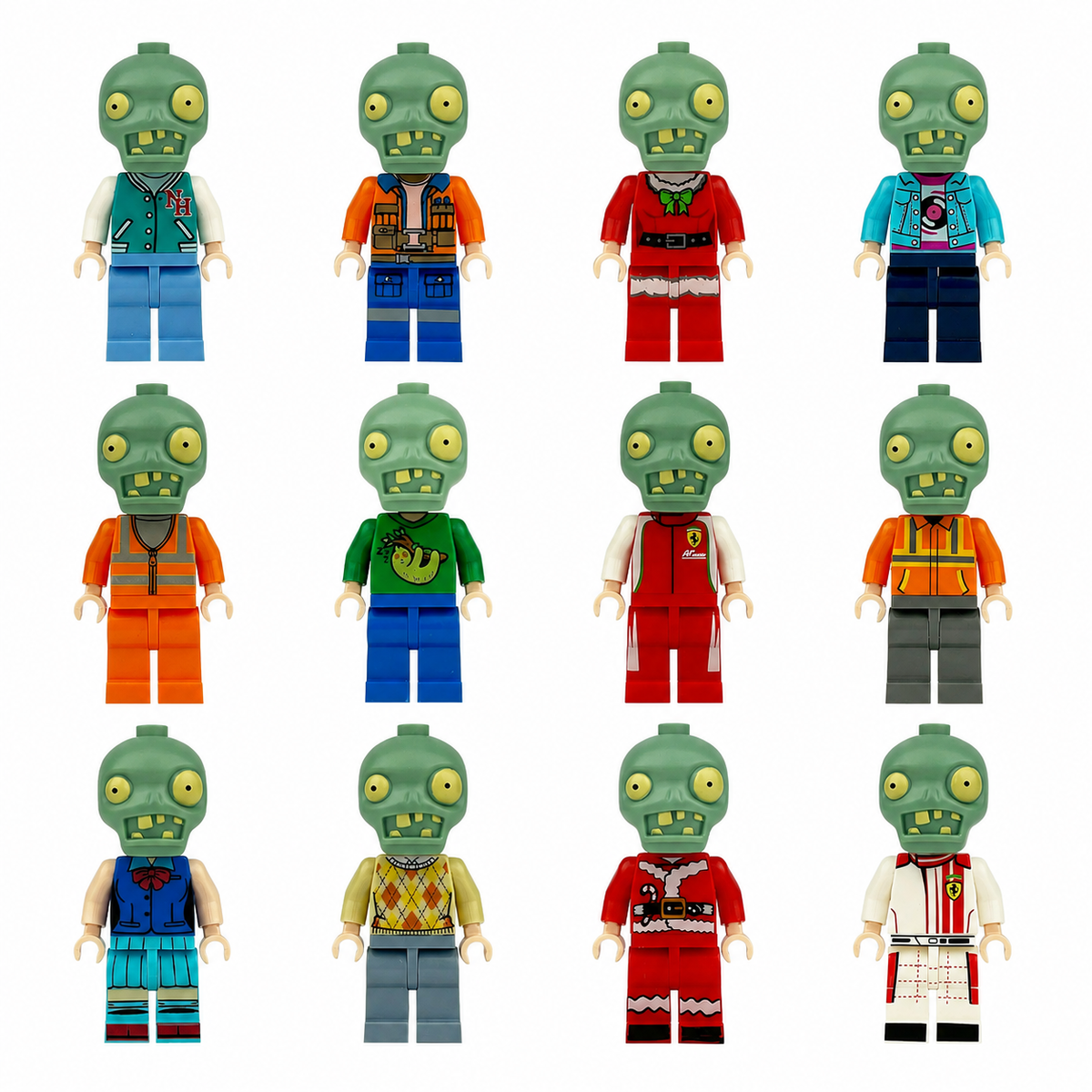 Zombie Town complete twelve minifigure set