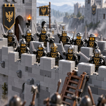 Black Eagle Imperial Guard Minifigure Set, 12 Soldiers lifestyle scene A