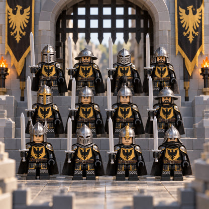 Black Eagle Imperial Guard Minifigure Set, 12 Soldiers lifestyle scene B