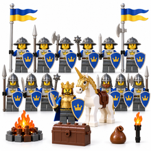Blue Crown Kingdom Army Minifigure Set with Horse product group