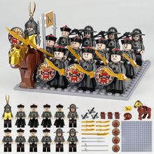 Qing Dynasty Braves Minifigure Set, 12 Soldiers with Mounted General