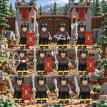 Iron Legion Roman Soldier Minifigure Set, 12 Legionaries lifestyle scene A