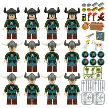 Kraken Sea Raiders Minifigure Set, 12 Warriors with Treasure