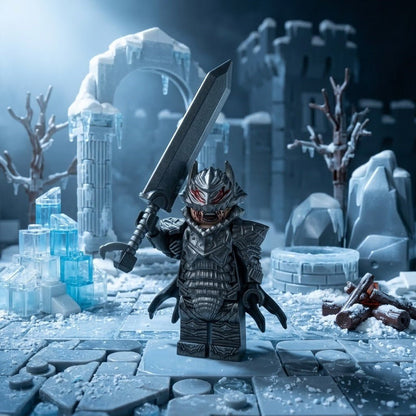 Dark Armored Berserker Knight with Sword - Brick BrosSingle Minifig