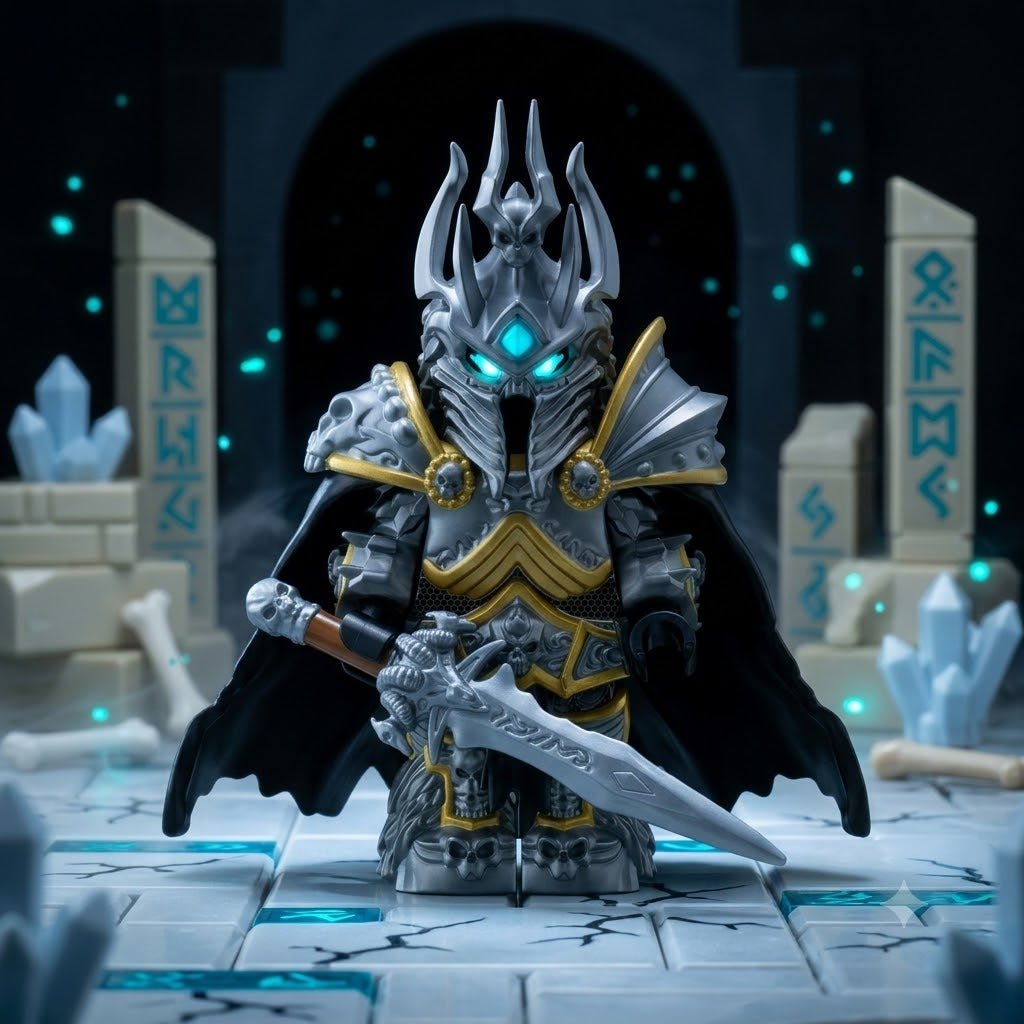 Icy Demon King with Demon Sword Minifigure - Brick BrosKnights