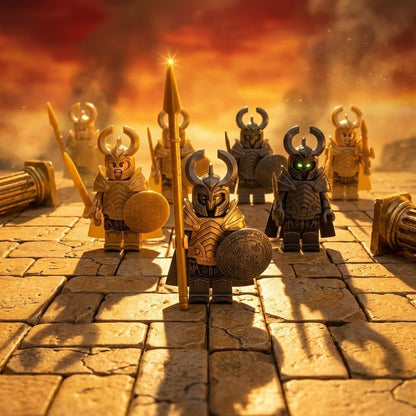 Horned Helmet Norse Army Minifigure Set - Brick BrosKnights