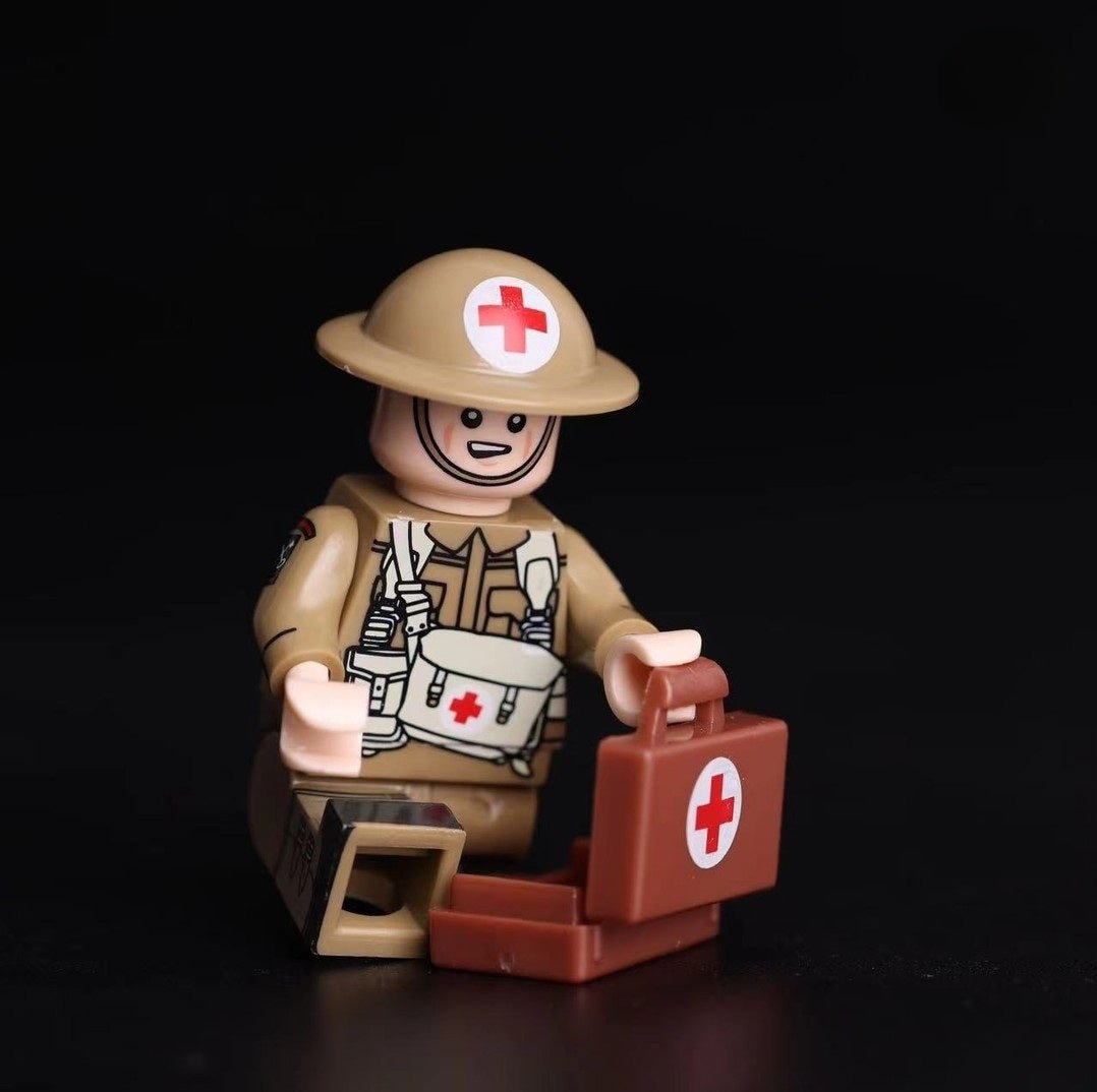 Medical Regiment WW2 historical brick-compatible medic minifigure