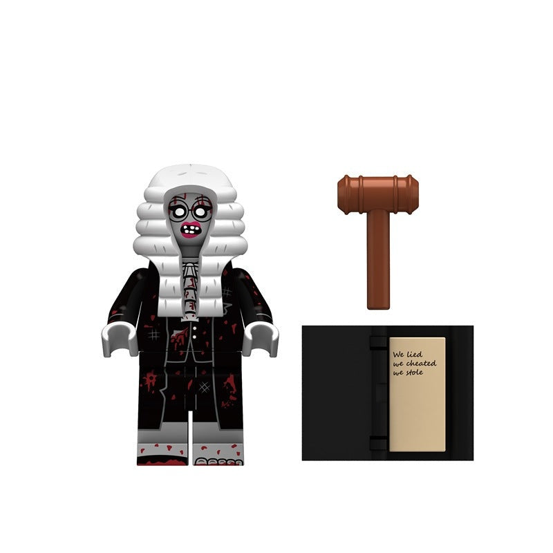 Zombie Judge Minifigure with Gavel and Ledger