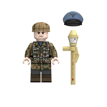 WWII Luftwaffe Field Soldier Minifigure with Anti-Tank Launcher