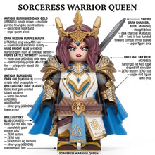 Crowned Queen Warrior with Sword and Cape
