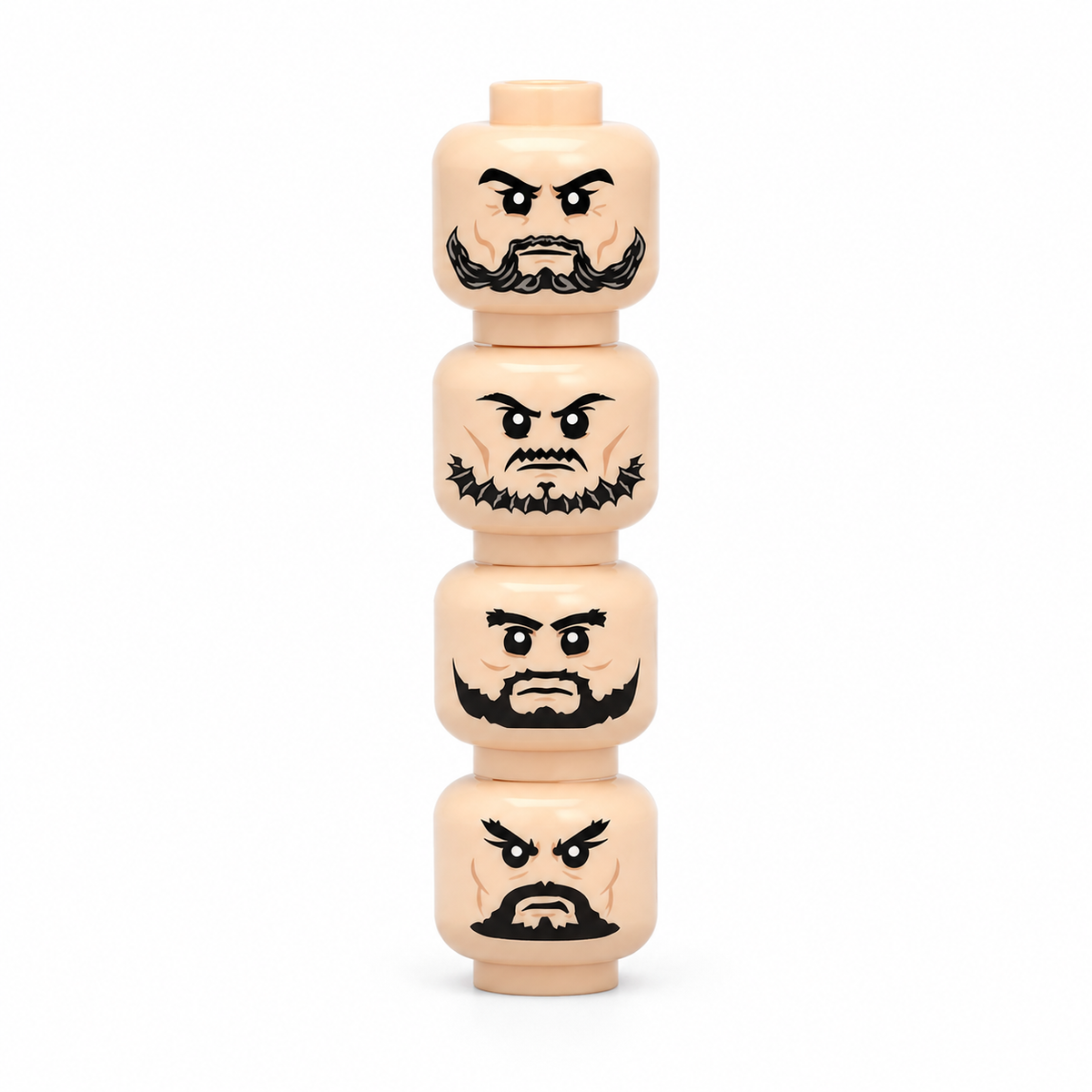 Minifigure Heads - Warrior/Battle Pack | 4/10/66-Pack | Choose Your Style