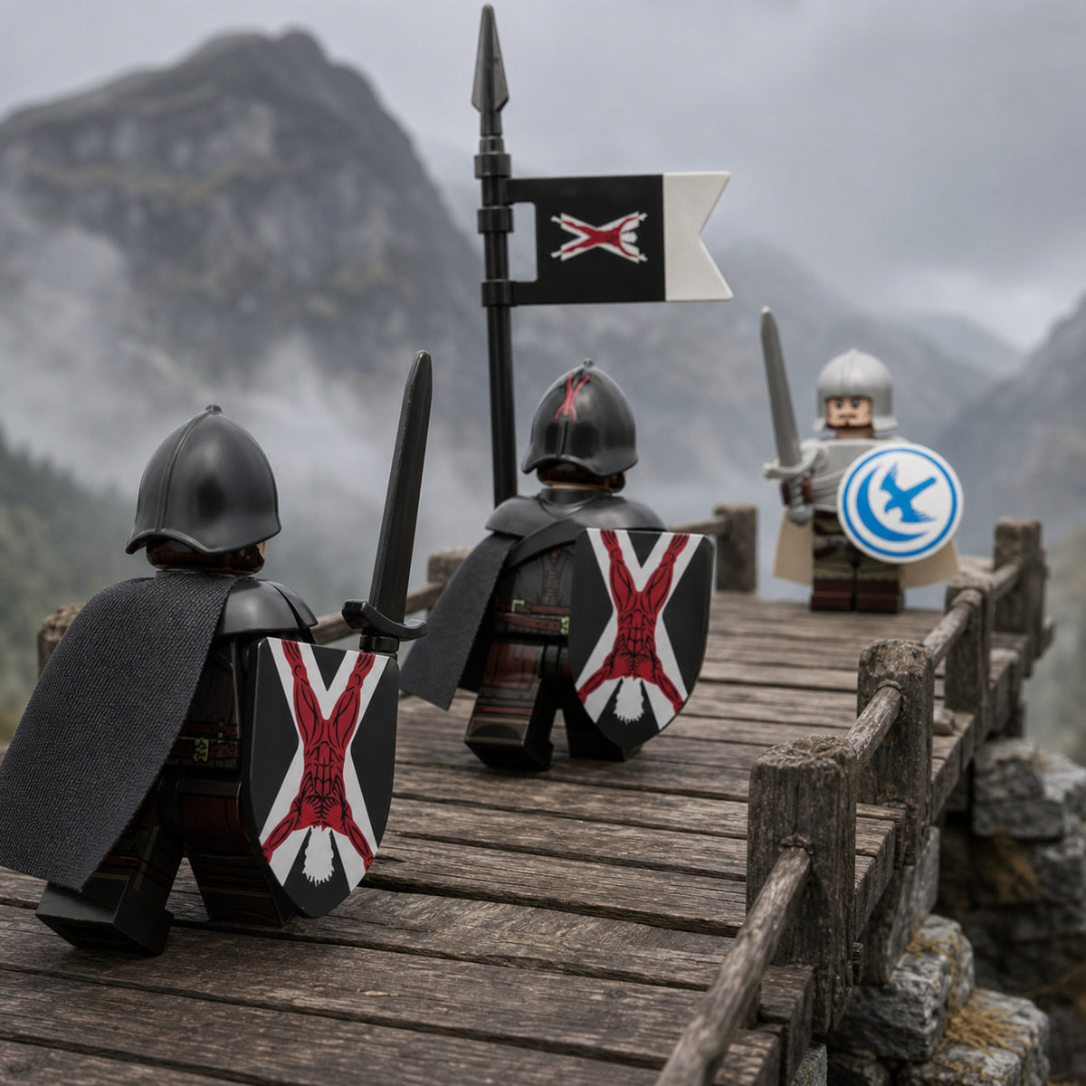 Ravenmark Rivals bridge battle toy minifigure scene
