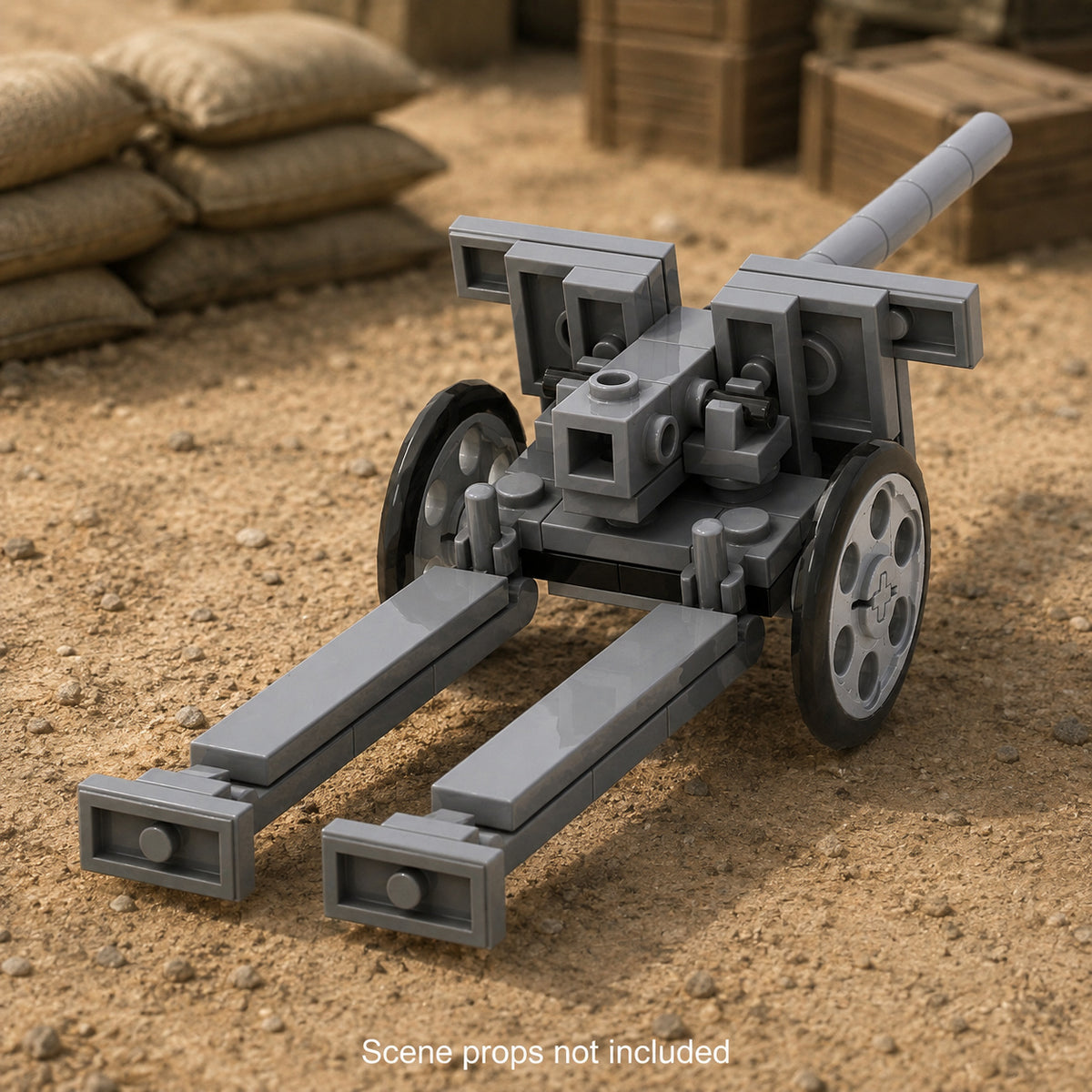 Field Howitzer, Split Trail in a battle scene; scene props not included