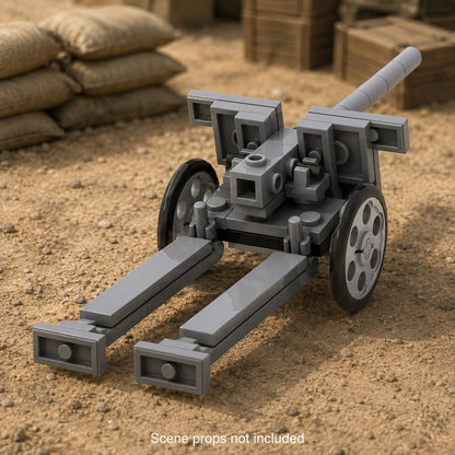 Field Howitzer, Split Trail in a battle scene; scene props not included