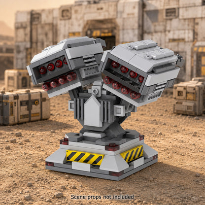 Twin Rocket Pod Turret in a battle scene; scene props not included