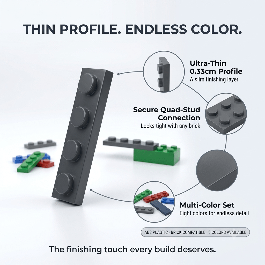 Single-Color Flat Pieces & Baseplates - Brick BrosBuilding Bricks